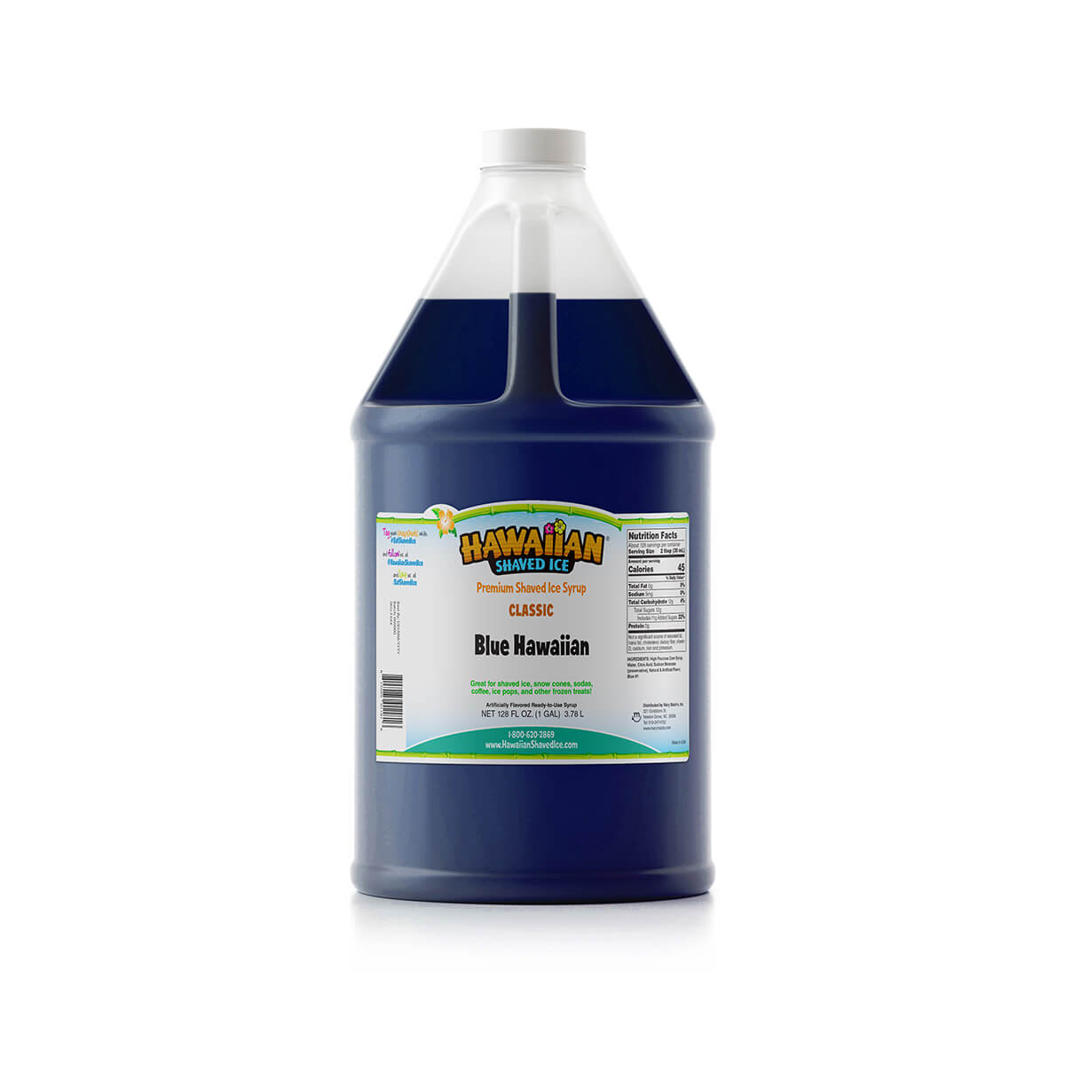 GallonSized Blue Hawaiian Syrup for Shaved Ice Hawaiian Shaved Ice