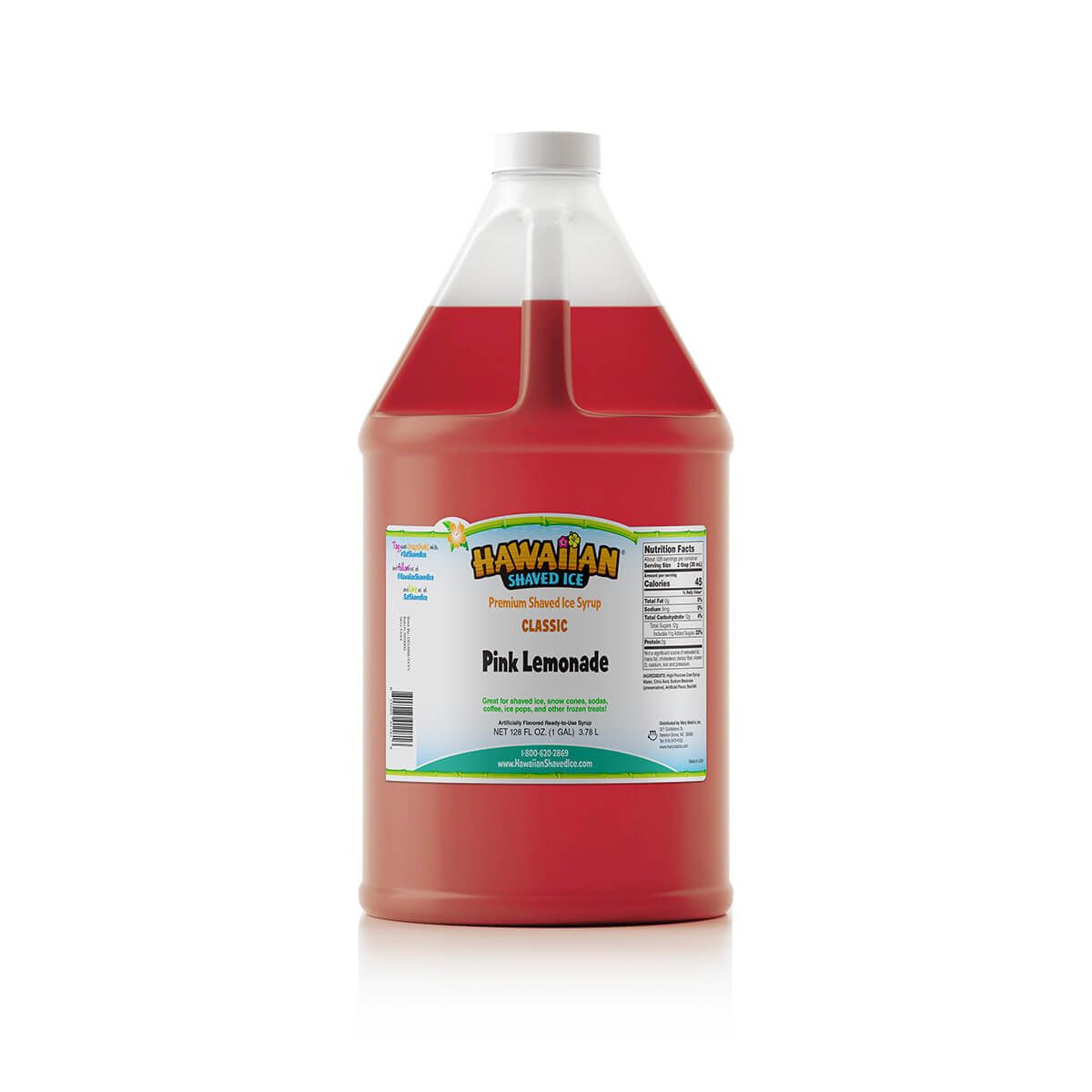 GallonSized Pink Lemonade Flavored Shaved Ice Syrup Hawaiian Shaved Ice