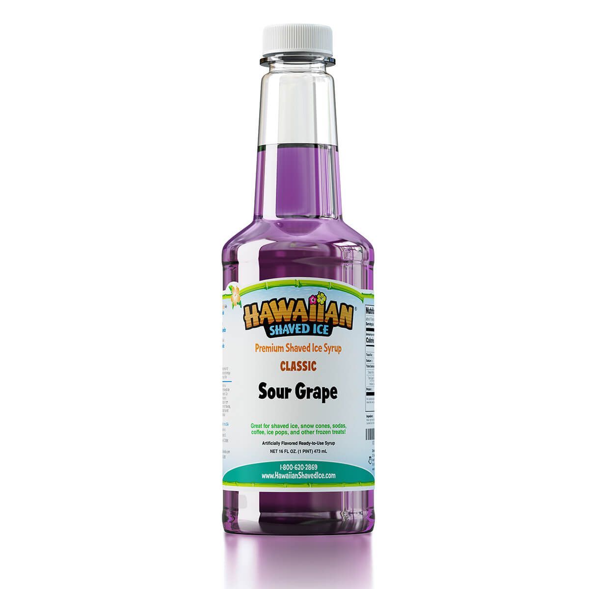 Sour Grape Syrup for Shaved Ice & Snow Cones Pint Hawaiian Shaved Ice