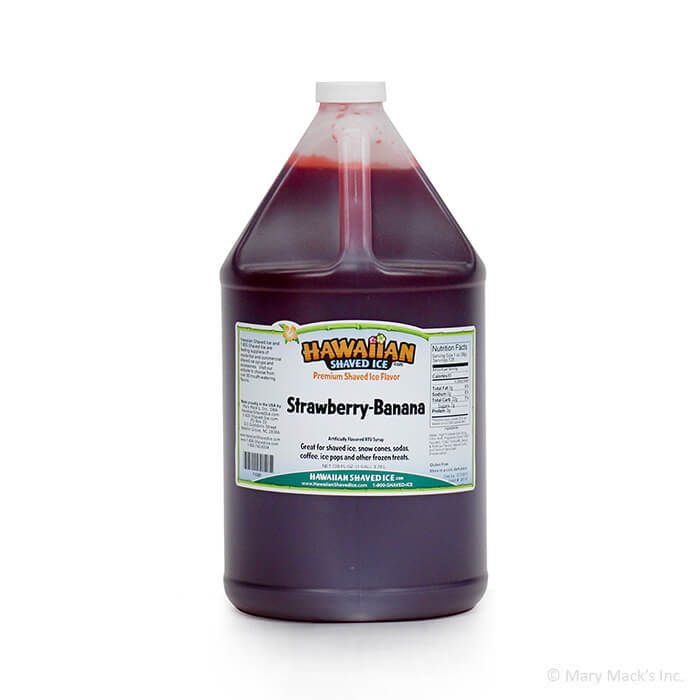 GallonSized Strawberry Banana Shaved Ice Syrup Hawaiian Shaved Ice