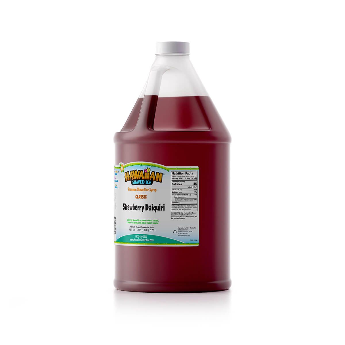 GallonSized Strawberry Daiquiri Shaved Ice Syrup Hawaiian Shaved Ice