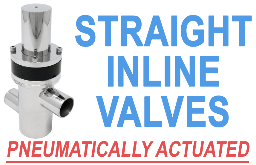 Pneumatically Actuated Inline Valves
