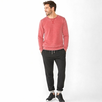 Alternative Apparel French Terry Slouch Pant in True Black