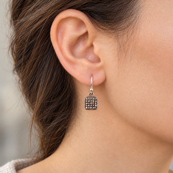 Avindy Pave Diamond Square Earrings
