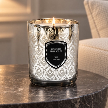 Jordan Carlyle Home & Style Color Candle in Joy (Tobacco and Fresh Citrus)