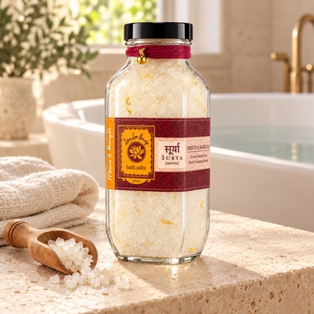 Lotus Love Beauty Bath Salts in Glass Bottle in Pritti (Jasmine & Rose)