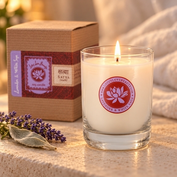 Lotus Love Beauty Kalava Soy Candle in Satya (Lavender & Sage)