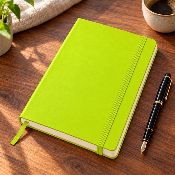 Moleskine Classic Large Hard Cover Notebook (5 x 8.25) ( Lemon Green )