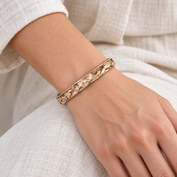 Peter Hofmeister Bronze Leaf Bangle