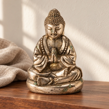 Reverent Buddha Statue, 4 5/8" H