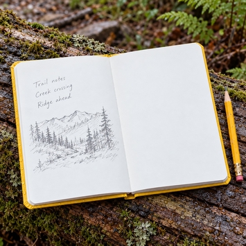 Rite in the Rain Large Hard Cover Plain Notebook (4.75 x 7.5)