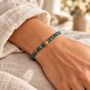 Satya Jewelry Om Turquoise Stretch Bracelet