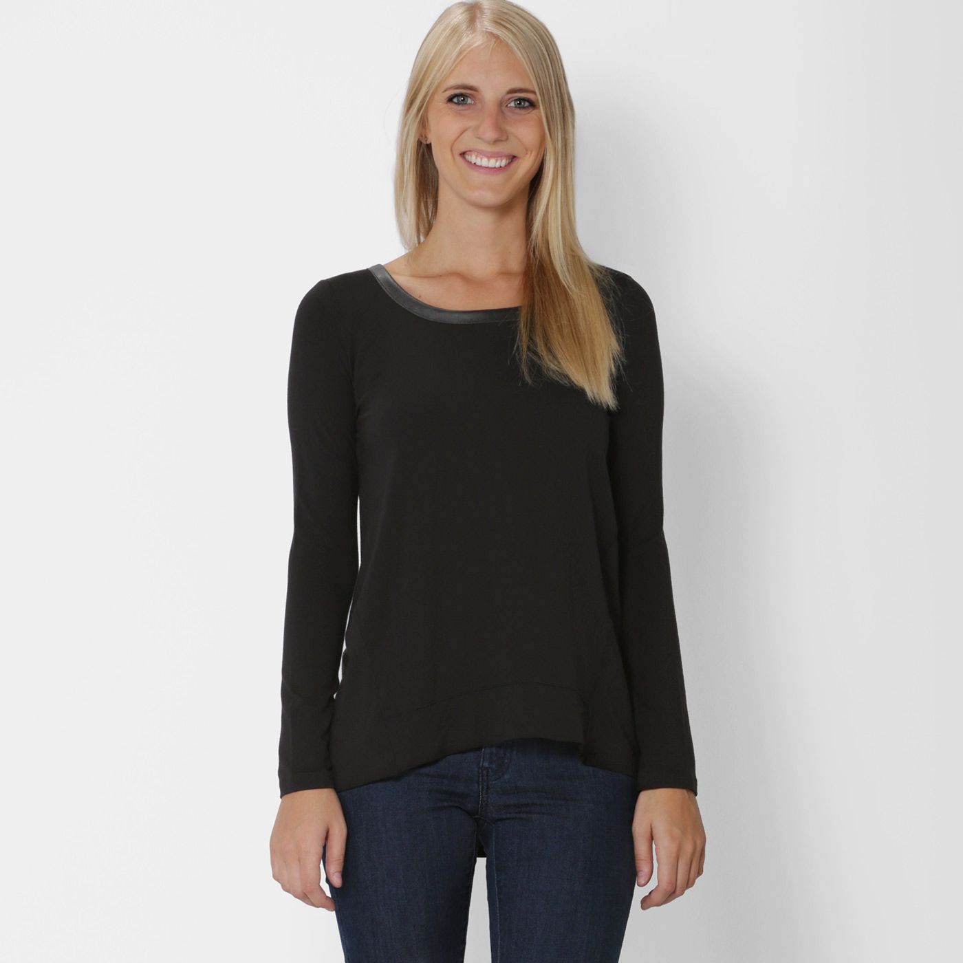 Splendid Long Sleeve Back Zip Top