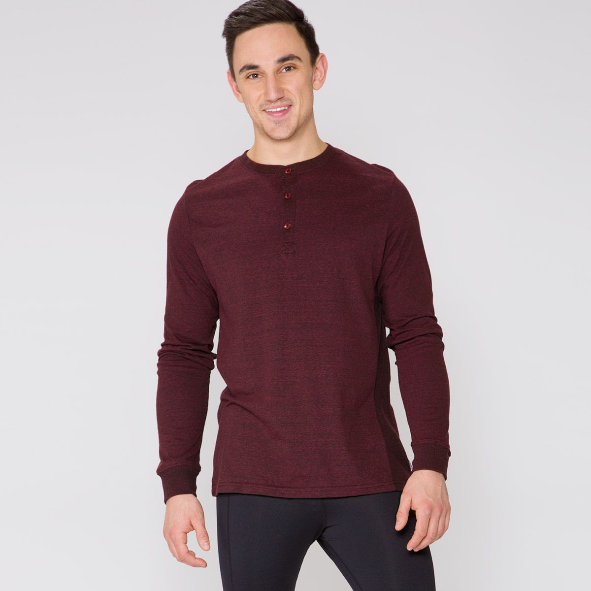 NOT4NERD ■ Pigment Sleeve Lace Henley Neck Long Sleeve Long Sleeve Thermal Henley - Brown | Levi's® US