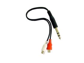 1/4" Stereo Plug to Dual RCA Jacks