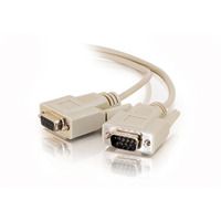 100ft DB9 Male to Female Serial RS232 Extension Cable - Beige