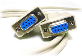 10ft Serial NULL-Modem, DB9-DB9 Female to Female Cable
