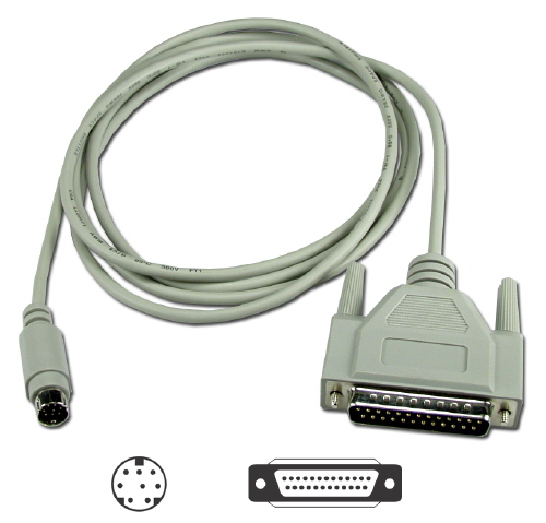 15 ft db 25 male to mini 8 male macintosh serial modem cable