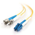 1m LC-ST 9-125 OS1 Duplex Singlemode Fiber Optic Cable - Low Smoke Zero Halogen LSZH - Yellow 1m LC-ST 9-125 OS1 Duplex Singlemode Fiber Optic Cable - Low Smoke Zero Halogen LSZH - Yellow