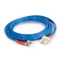 1m SC-ST 50-125 OM2 Duplex Multimode Fiber Optic Cable - Plenum CMP-Rated - Blue 1m SC-ST 50-125 OM2 Duplex Multimode Fiber Optic Cable - Plenum CMP-Rated - Blue