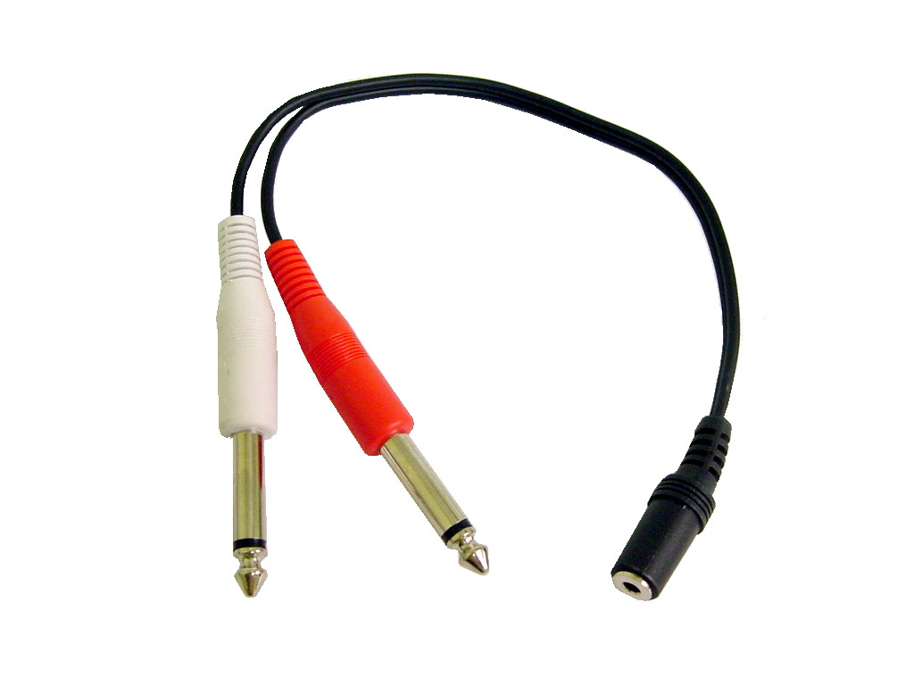 3,5mm Stereo Jack to Dual 1/4" Mono Plugs