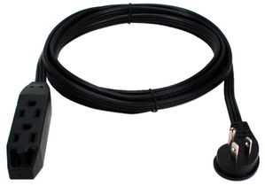3-Outlet 3-Prong 25 ft. Right Angle power extension