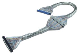 36 Inch IDE ATA-133 Dual Drives Translucent Silver Round Internal Bulk Cable