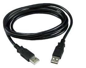 6 ft  USB 2.0 Certified 480Mbps Type A Male to Male Black Cable