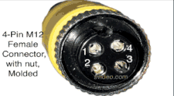 6-Pin Mini DIN to 4-Pin M12 Adapter Cable