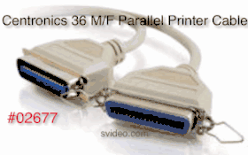 6ft Centronics 36 Male to Female Parallel Printer Extension Cable