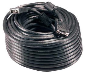 75 ft  Premium VGA HD15 Male to Male Tri-Shield Black Cable