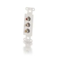 Composite video and rca stereo audio pass through decora style wall