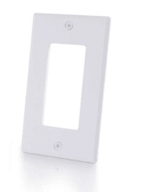 Decora Compatible Cutout Single Gang Wall Plate - White