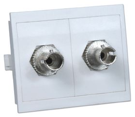 Dual ST Fiber Jack for Flexible Wall Plate System