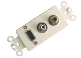 HDTV-SVGA DB15 High Density with Double RCA Feedthru Jacks