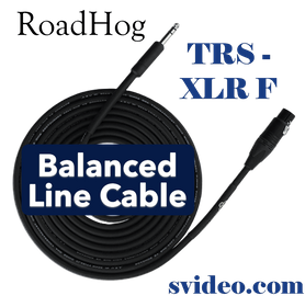 HOGBLC-10FS RoadHog Balanced Line Cable TRS - XLRF <b>10FT </b>