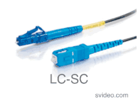 LC-SC 9/125 OS1 Simplex Singlemode in Black LC-SC 9/125 OS1 Simplex Singlemode in Black