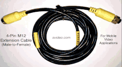 M12 4-Pin Aviation Extension Cable