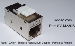 RJ45 CAT6A Shielded Keystone Coupler