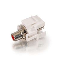 Snap-In Red RCA Female-Female Keystone Insert Module - White