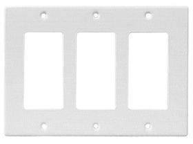 Triple Gang Designer Style Back Plate White