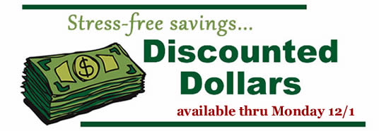Discounted Dollars Sale Banner