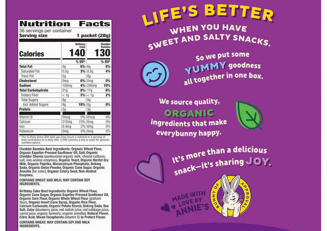 Buy Annie's Organic Bunny Snack Pack, Baked Crackers & Graham Snacks