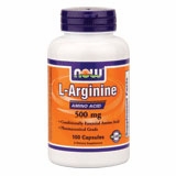 Arginine 500 mg, 100 Capsules, NOW Foods