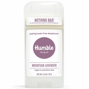 Baking Soda-Free Deodorant for Vegan & Sensitive Skin, Mountain Lavender, 2.5 oz, Humble Brands
