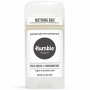 Baking Soda-Free Deodorant for Vegan & Sensitive Skin, Palo Santo & Frankincense, 2.5 oz, Humble Brands