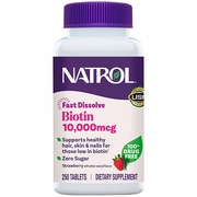 Biotin 10,000 mcg Fast Dissolve, 250 Tablets, Natrol