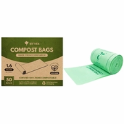 Certified Home Compostable Trash Bags 1.6 Gallons, 50 ct, Airnex