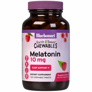 EarthSweet Chewables Melatonin 10 mg, Raspberry Flavor, 120 Chewable Tablets, Bluebonnet Nutrition