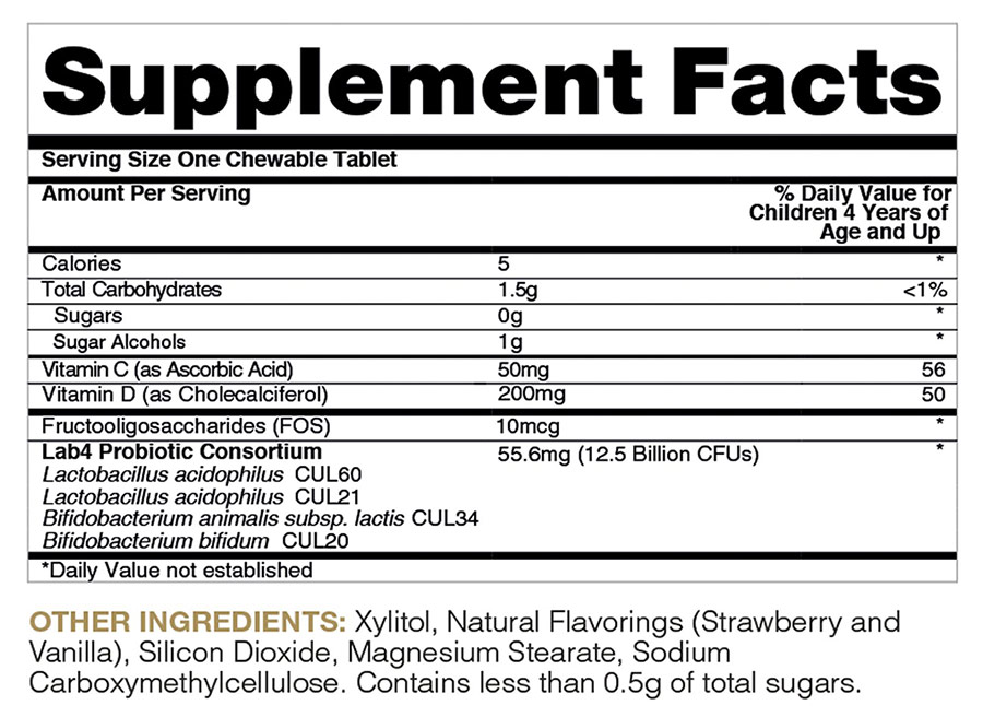 Buy ProVen Probiotics Fit for School, Lab4 Probiotic with Vitamins C